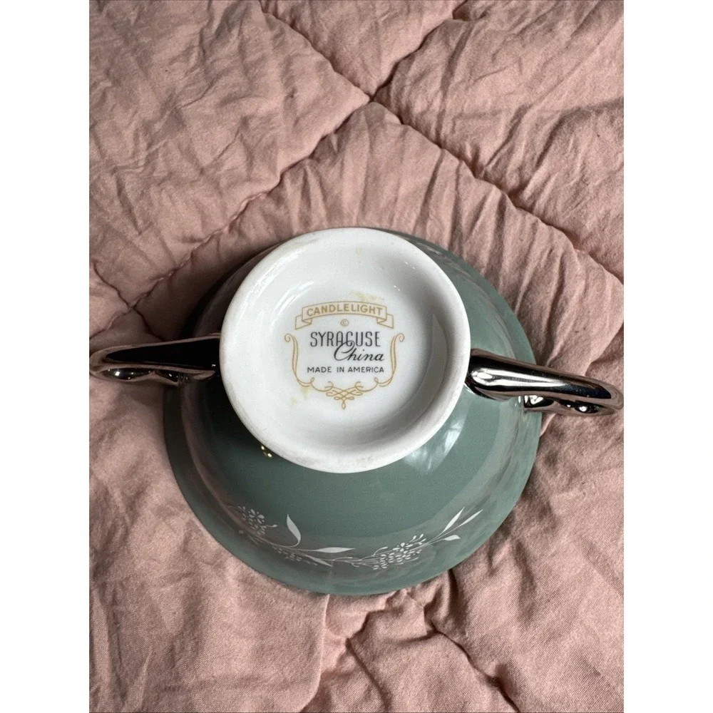 Vtg Syracuse China Candlelight Sugar Cup With Lid